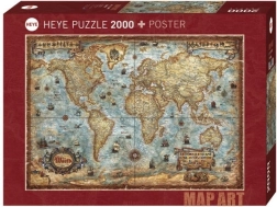 HEYE Világ puzzle, 2000 darab