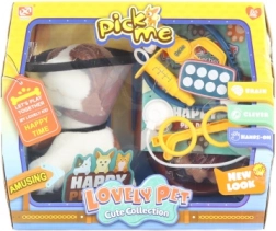 Gyerek állatorvosi szett plüss kutyussal, 18 cm