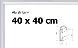 Alumínium képkeret ezüst 40x40 cm