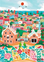 Puzzle Premium Plus Színek Művészete: Barcelona, Spanyolország 1000 darab