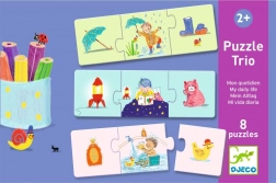 Djeco Puzzle Trio – Az én napom 8×3 darabos