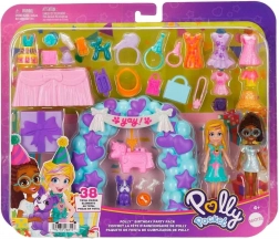 Polly Pocket születésnapi parti – divatos játékszett babákkal és kiegészítőkkel