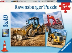 Puzzle RAVENSBURGER Építőgépek 3×49 darab