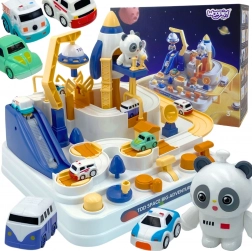 Interaktív autóverseny pálya Panda Űrkaland