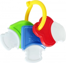 Csörgő és rágóka kulcsok formájában babáknak