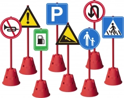 Szórakoztató nagy közlekedési táblák szett Classic World