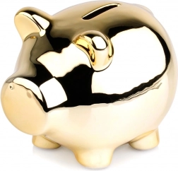 Kerámia arany malacpersely 11,5 × 9 cm