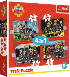 Tűzoltó Sam 4 az 1-ben puzzle (12–24 darab)