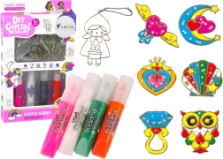 Festhető üvegfüggők – 6 db-os készlet száradó festékekkel