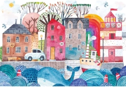 Kikötő Puzzle Kirakós 250 Darabból Matricákkal