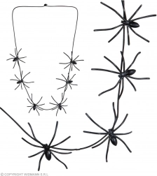 fekete nyaklánc pókokkal