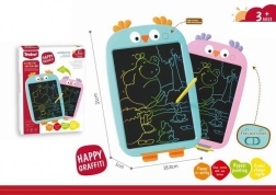 LCD író tábla Bagoly rózsaszín