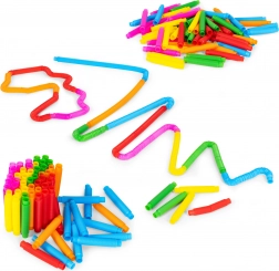 szenzoros pop csövecskék gyerekeknek – antistressz összekapcsolható csövek, 60 db