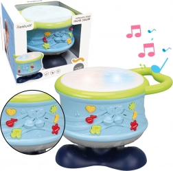 Interaktív oktató dob fényekkel és hangokkal – kék