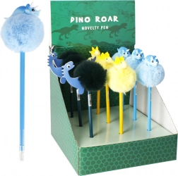 Golyóstoll dinóval és bolyhos pomponnal