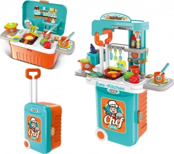 Gyermek konyhácska gurulós bőrönd formában 38 cm fénnyel és hanggal