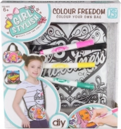 Kiszínezhető vászontáska textilfilcekkel