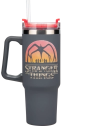 Stranger Things termo tumbler 1200 ml szívószállal és füllel