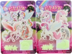 Világító, falra ragasztható unikornis