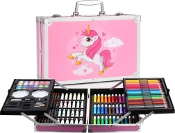 RENEW FORCE Pony gyermek rajzkészlet egyszarvú mintával, 145 darabos