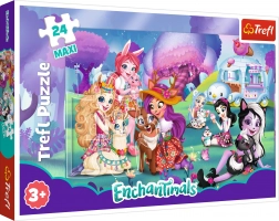Trefl maxi puzzle ENCHANTIMALS – vidám világ, 24 darab