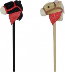 Plüss botló ló hangokkal, 80 cm, fekete