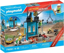 Playmobil Action Heroes – építési terület daruval és figurákkal