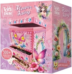 Dekoratív ékszerdoboz Flower Fairy Bellisa – kreatív mozaikkészlet gyerekeknek