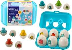 Színes hat geometriai dinoszaurusz tojás készlet