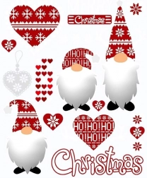 Karácsonyi vasalható foltok manókkal