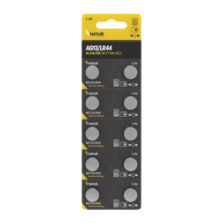 Lúgos gombelem AG13 / LR44 / A76 / 357 1,5 V – 10 darabos csomag