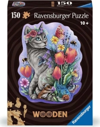 Fa körvonalas puzzle Varázslatos macska 150 darab Ravensburger