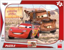 Dino Puzzle Verdák: Villám McQueen és Matuka 12 darabos