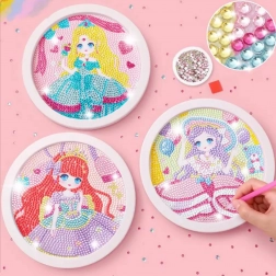 Gyémántszemes festés 20 × 20 cm kerek kerettel