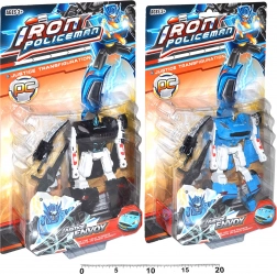 Rendőrautó robot 17 cm