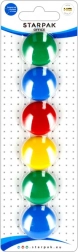 Színes kerek mágnesek táblára és hűtőre, 2,9 cm (6 db)
