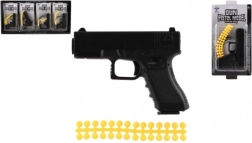 Gyerek pisztoly puha golyókkal, 10 cm, lőszerrel
