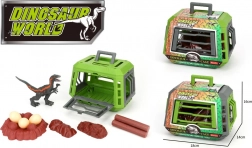 Dínófigura 16 cm ketrecben kiegészítőkkel