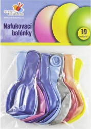 Metálfényű felfújható lufik 26 cm – 10 db-os készlet