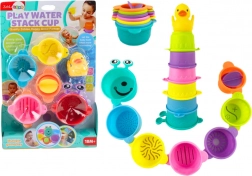 Fürdőjátékok - Lyukas poharak és kacsa 8 db