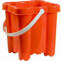 Androni homokvár-vödör 4 toronnyal, magasság 20 cm – Piros