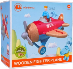 Fa piros repülőgép fényekkel és hangokkal