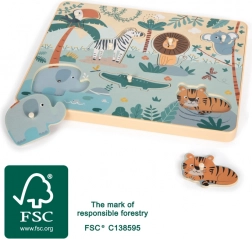 Small Foot betétes hangos kirakó Safari