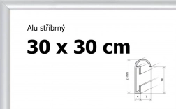 Alumínium keret 30x30 cm ezüst színben