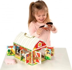 Interaktív pajta zárakkal és állatokkal