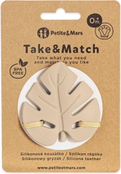 Petite&Mars szilikon rágóka Take&Match Desert Sand 0 hó+