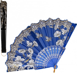 Színes, összehajtható legyező virágmintával, 23 cm