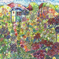 Négyszögletes puzzle Kék kunyhó 1000 darab