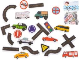 Hab puzzle fürdőkádba városi motívummal