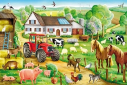 Puzzle a farmán 100 darabos gyerekeknek a SCHMIDT-től